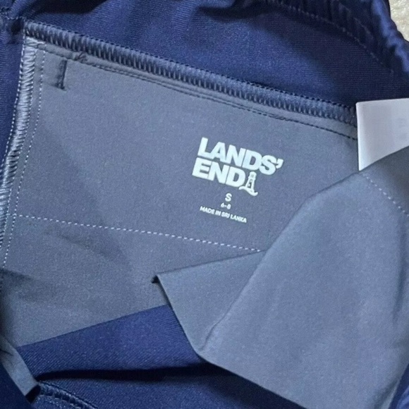 Lands’ End Blue Wide Leg Travel Pants Pockets Zip Women’s S 6–8 - Picture 10 of 16